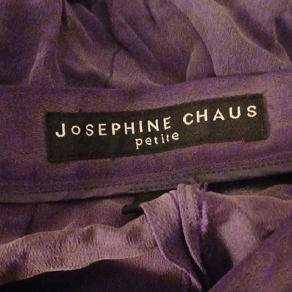 Josephine Chaus Petite Purple Silk Pants Size 4P - Picture 7 of 7